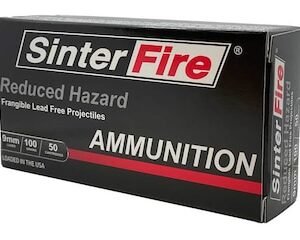 Buy SinterFire Reduced Hazard Ammunition 9mm Luger 100 Grain Frangible Flat Nose Lead Free