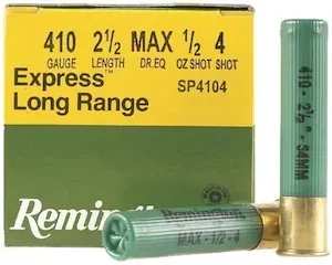 Buy Remington Express Long Range Ammunition 410 Bore 2-1/2" 1/2 oz #4 Shot Near Me