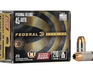 Buy Federal Premium Personal Defense Ammunition 45 ACP 210 Grain Hydra-Shok Deep Jacketed Hollow Point Online