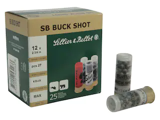 Buy Sellier & Bellot Ammunition 12 Gauge 2-3/4" #4 Buckshot 27 Pellets Online