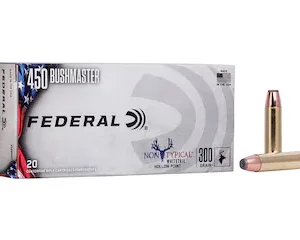 Buy Federal Non-Typical Ammunition 450 Bushmaster 300 Grain Jacketed Hollow Point Box of 20 Near Me