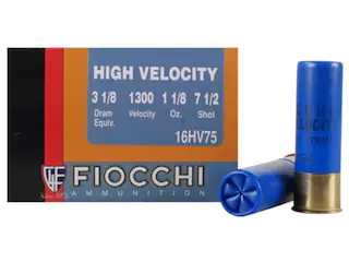 Buy Fiocchi High Velocity Ammunition 16 Gauge 2-3/4" 1-1/8 oz #7-1/2 Chilled Lead Shot Box of 25 Near Me