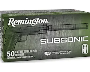 Buy Remington Subsonic Ammunition 9mm Luger 147 Grain Flat Nose Enclosed Base Near Me