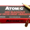 Buy Atomic Tactical LE Ammunition 300 AAC Blackout 110 Grain Nosler Varmageddon Polymer Tip Spitzer Box of 20 Online