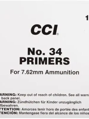 Buy CCI Large Rifle 7.62mm NATO-Spec Military Primers #34 Box of 1000 (10 Trays of 100)