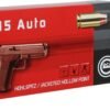 Geco Pistol 45 ACP 230gr, Jacketed Hollow Point, 50rd Box