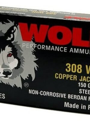 Wolf FMJ Performance 308 Win/7.62mm 150gr, Full Metal Jacket, 20rd Box