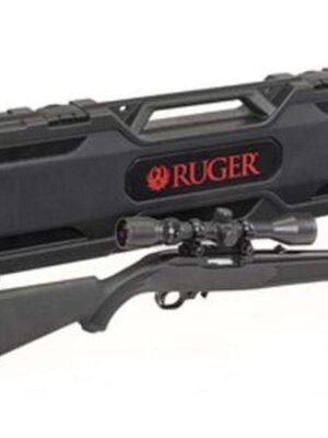 Ruger 10/22 Carbine 22LR, 18.5" Barrel, Satin Black, Weaver Scope and Case, 10Rd Mag