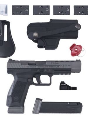 Century CANIK TP9SFx 9MM, 5.2" Match Grade Barrel Tungsten Gray, Two 20rd Mags, Holster, Vortex Red Dot Sight