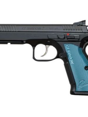 CZ SP-01 Shadow 2 9mm, 4.9", Adj. Target Sights, Steel Frame, Blue Grips, 17rd