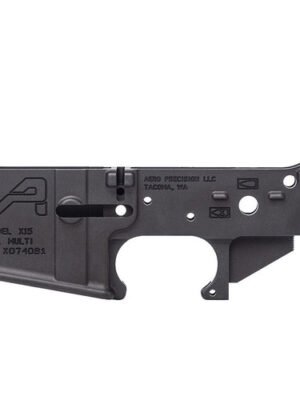 AERO Stripped AR-15 Gen 2 Lower Receiver, Multi-Caliber, Black Aluminum