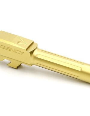Agency Arms, Mid Line Barrel, 9MM, Titanium Nitride Finish, Fluted, Fits Glock 43
