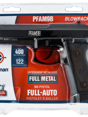 Crosman BB CO2 Pistol, Full Auto, Blowback Action, 400 FPS, 5" Barrel, Synthetic Stock, 20Rd