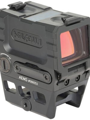 Holosun Aems Rifle Enclosed Sight, Solar, Red Multi-Reticle, 7075 Aluminum, Enclosed, Solar, Shake Awake, Rifle