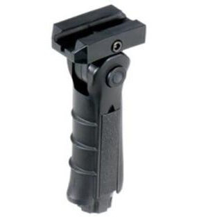 Leapers, Inc. - UTG Model 4 Vertical Foregrip, Fits Picatinny, Ergonomic, Ambidextrous, 5-position Foldable Foregrip, Black