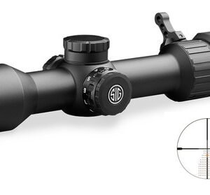 Sig SIERRA6 2-12X40mm Scope, 30mm, BDX-R2 Digital Ballistic Reticle, 0.25 MOA Adjustments, Bluetooth, Black