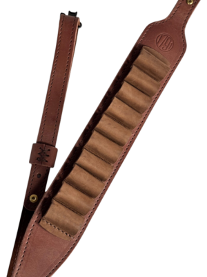 1791 Gunleather Hunt Ammo Sling Oiled Brown Leather 32" to 37" OAL