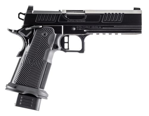 Alpha Foxtrot AF1911 Romulus Full Size 9mm 5" Bull Ramped Barrel, Polished DLC Slide, Optic Ready, Polished DLC Frame, RMSc Footprint, 20 Rd