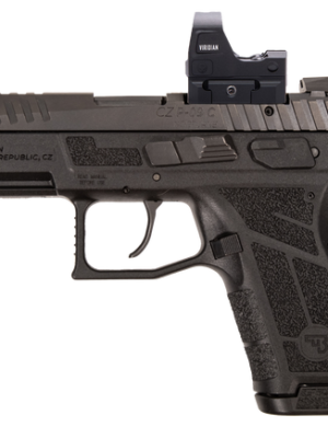 CZ P-09 C Nocturne Compact Optic Package 9mm 3.75" Barrel, Black Polymer Frame w/Picatinny Rail, Interchangeable Backstrap Grip, Viridian RFX-15 Sight, 15 Rd