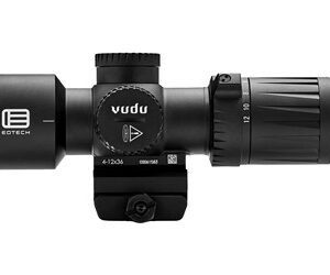 EOTECH Vudu Ultra Short Rifle Scope 4-12X36mm First Focal Plane, Compatible with Mini-ACOG Mounts, MD5 Illuminated MRAD Reticle, Black, Includes Mount