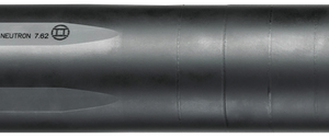 Gemtech Neutron Suppressor 7.62mm, 16.1oz, 6.6", 1.64" D, 5/8X24, Stainless-Titanium, Cerakote Black