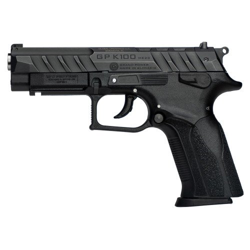 Grand Power K100, 4.25" Barrel, Matte Black, 3-Dot Sights, Includes (4)-Optic Adapter Plates, 15rd, 3 mags