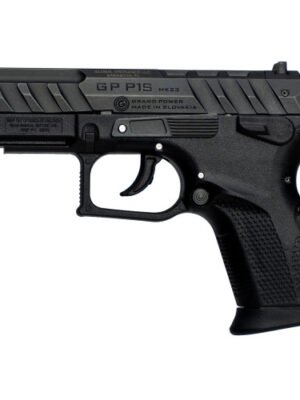 Grand Power P1S 3.66" Barrel, Matte Black, 3-Dot Sights, (4)-Optic Adapter Plates, 12rd, 3 mags