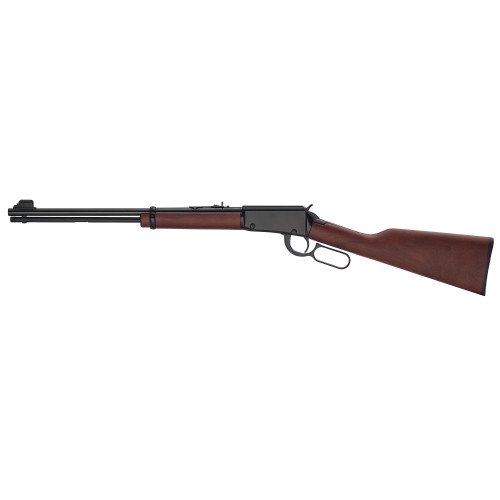 Henry H1 Classic 22 LR, 18.5" Barrel, Blued, Straight Grip American Walnut, Adj Semi-Buckhorn, Hooded Blade Front, 15rd