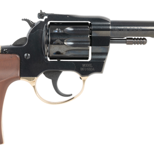 Henry H16 Golden Boy Deadeye 22 LR, 4" Barrel, Polished Blued, American Walnut Birdshead Grip, Adj Rear, Ramped Fiber Optic Bead, 10rd