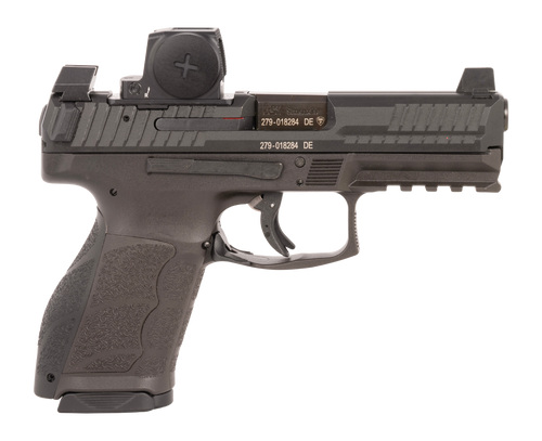 HK VP9A1 K Optic Compact Frame 9mm 10rd,4.09" Black Barrel, Black Steel Serrated Optic Slide, Black Polymer Frame Picatinny Rail, Interchangeable Backstrap Grip, Vortex CCW
