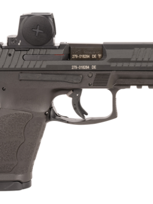 HK VP9A1 K Optic Compact Frame 9mm 15rd,4.09" Black Barrel, Black Steel Serrated Optic Slide, Black Polymer Frame Picatinny Rail, Interchangeable Backstrap Grip, Vortex CCW