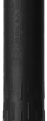 HUXWRX Flow 22 Ti, Suppressor, 22 LR, Cerakote Finish, Black, Grade 5 Titanium, 1/2X28 Direct Thread