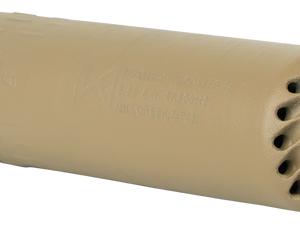 HUXWRX Flow 556 Ti, Suppressor, 6.8" Long, 5.56 NATO, 1/2X28 Flash Hider, C-Series Cerakote Finish, Flat Dark Earth, Grade 5 Titanium Construction