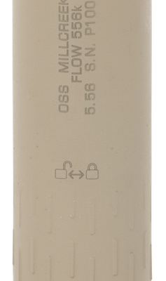 HUXWRX Flow 556K, Suppressor, 5.5", 5.56 NATO, C-Series Cerakote Finish, Flat Dark Earth, 17-4PH Stainless, Includes 1/2X28 Flash Hider