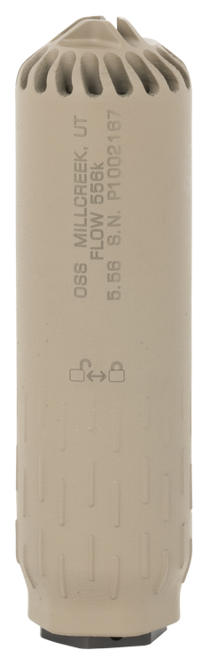 HUXWRX Flow 556K, Suppressor, 5.5", 5.56 NATO, C-Series Cerakote Finish, Flat Dark Earth, 17-4PH Stainless, Includes 1/2X28 Flash Hider
