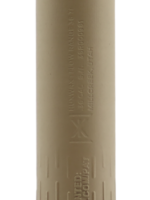 HUXWRX Flow Range 36 Ti 36 Caliber, C-Series Cerakote Finish, Flat Dark Earth, Titanium Construction, Includes 1/2x28 and 5/8x24 Direct Thread Mounts