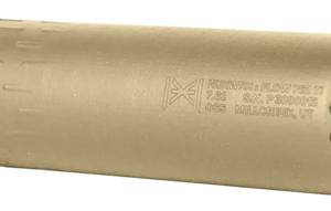 HUXWRX Flow, Suppressor, 7.62 NATO, Flat Dark Earth, Titanium, Includes 5/8X24 762 Muzzle Brake, Fits HUXWRX Muzzle Devices