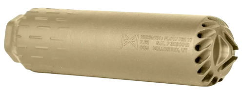 HUXWRX Flow, Suppressor, 7.62 NATO, Flat Dark Earth, Titanium, Includes 5/8X24 762 Muzzle Brake, Fits HUXWRX Muzzle Devices