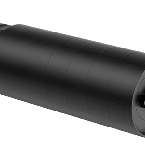 Liberty Precision Duty 5.56 NATO, 1/2X28 Direct Thread, DLC Titanium, Cerakote Finish, Black, 1.75" Diameter, Solid End Cap