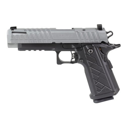 Live Free Armory Apollo 11 V2, 1911 9mm, 4.9" Barrel, Cerakote Gray Slide, Black Frame, Tritium Front Sights, 18rd, 1 Magazine