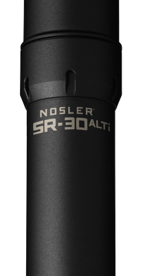 Nosler SR-30ALTI 30 Caliber 1.74" Black Made of Aluminum Titanium with 5/8" 24 tpi Thread Pattern