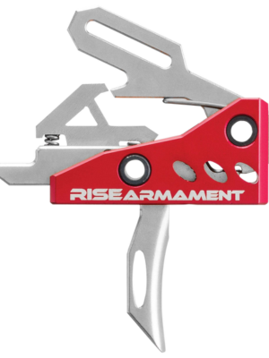 Rise Armament RA-535 High Performance AR-Platform Silver/Red Hardcoat Anodized Single-Stage Straight 3.50 lbs