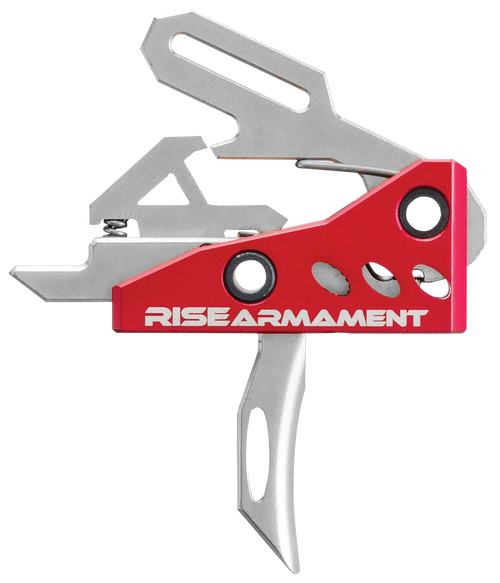 Rise Armament RA-535 High Performance AR-Platform Silver/Red Hardcoat Anodized Single-Stage Straight 3.50 lbs