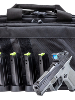 Rost Martin RM1C Compact Frame 9mm 4" Match Grade Barrel, Stone Gray Frame, Viridian Green Dot Sight, 1x 15 Rd, 3x 17 Rd Mags, Case