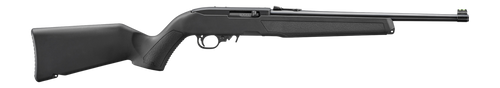 Ruger 10/22, 22 LR, 16.12" Barrel, Satin Finish, Black, Polymer Stock, Adjustable Fiber Optic Rear Sight, Fiber Optic Front Sight, 10rd