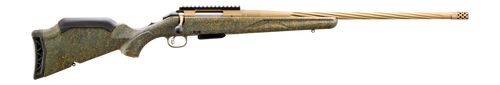 Ruger American Generation II Predator 350 Legend, 22" Barrel, Threaded Brake, Cerakote Burnt Bronze, Green Splatter, Picatinny, 5rd Mag