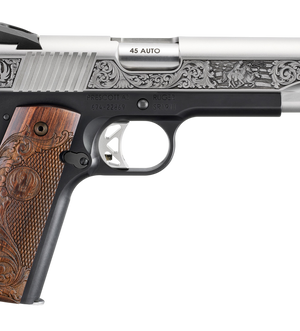 Ruger SR1911 Limited Edition 45 ACP 5" SS Barrel, Matte Serrated Engraved Slide, Light Weight Frame w/Beavertail, Custom Engraved Grip, 8 Rd