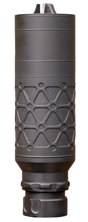 Rugged Suppressors Axial 7.62MM, Cerakote Finish, Black, Includes Rugged Universal Mount and 5/8X24 M2 Muzzle Brake