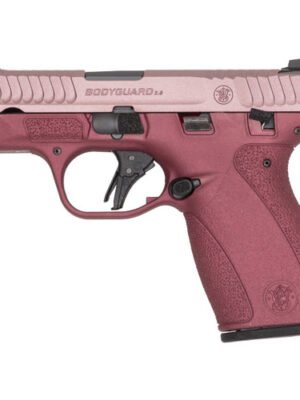 S&W Bodyguard 2.0 Micro 380 ACP Thumb Safety Cranberry Frost/Blush Cerakote, 2 Mags