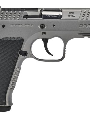 SAR USA 7/24 9mm 17rd Matte Stainless Steel Frame Beavertail & Picatinny Rail, Black Polymer Grip